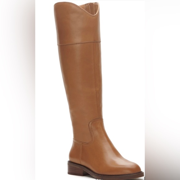 Vince Camuto Shoes - VINCE CAMUTO KNEE HIGH BOOT, size 7.5, Color Light Cognac